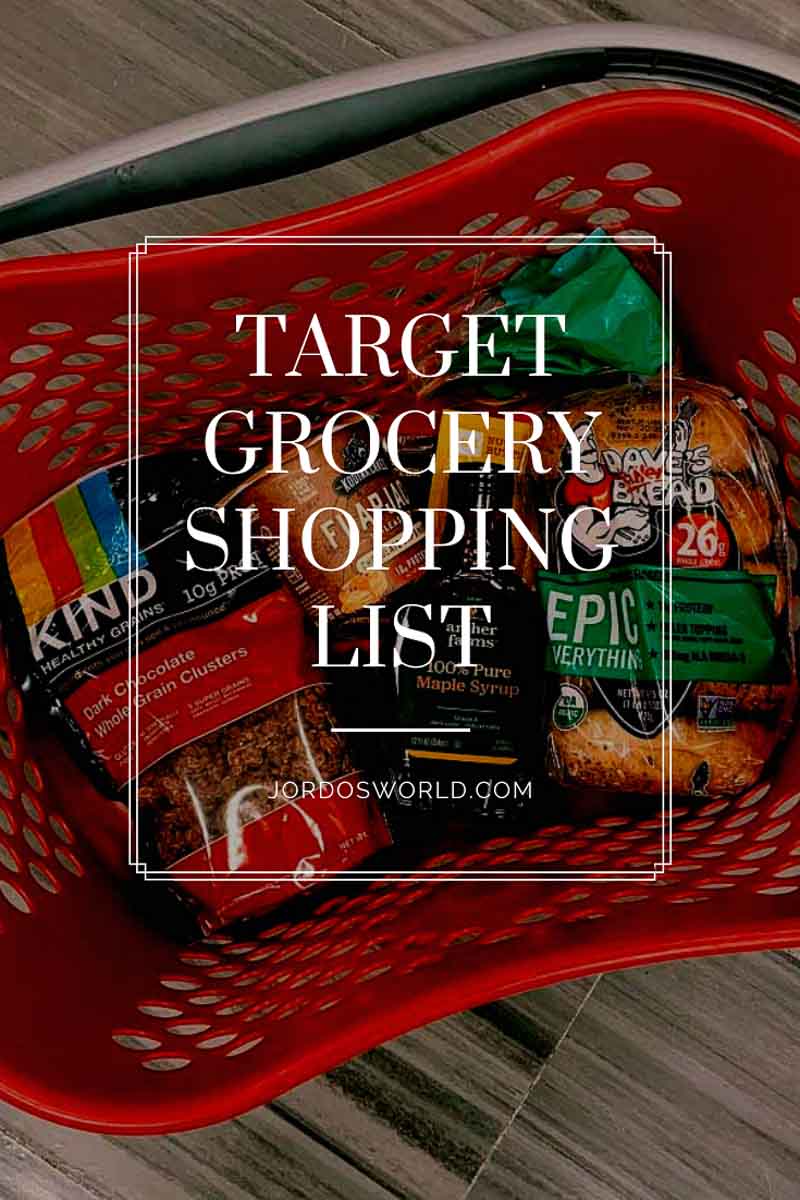 Target Grocery List 2022 Jordo's World