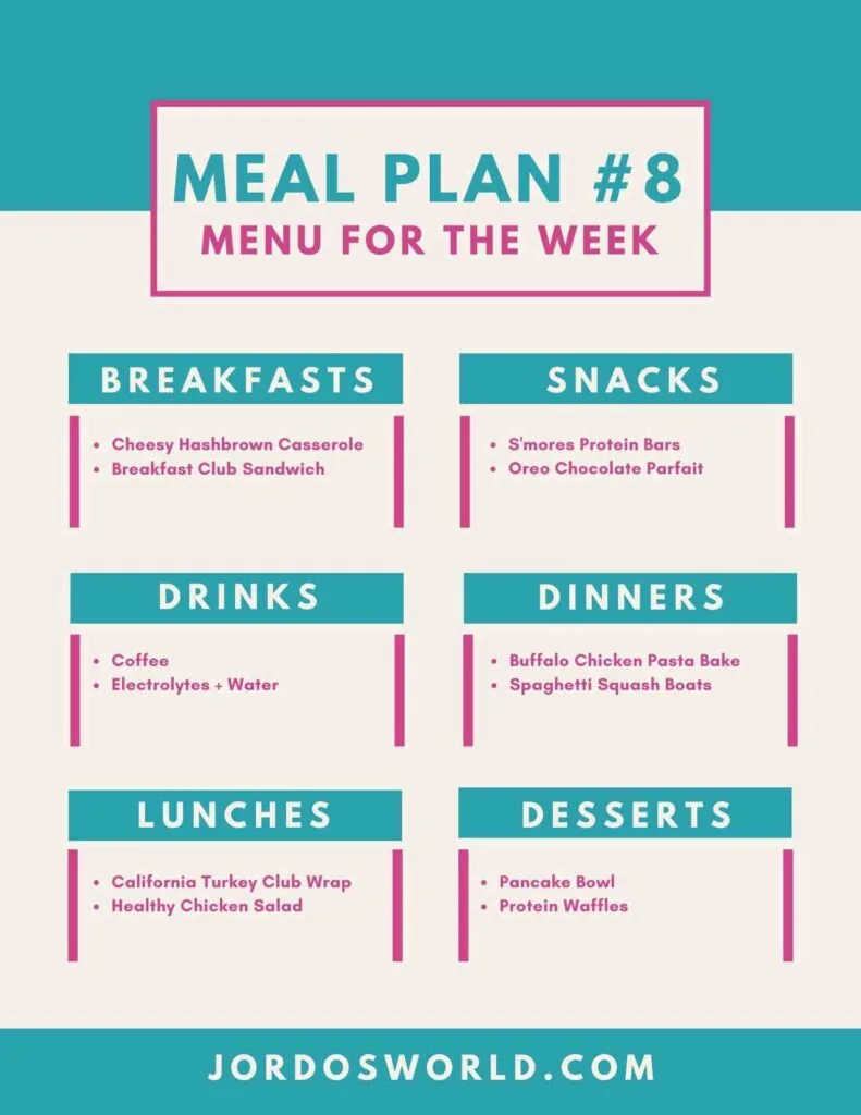 Free Weekly Meal Plan #19 - Jordo's World