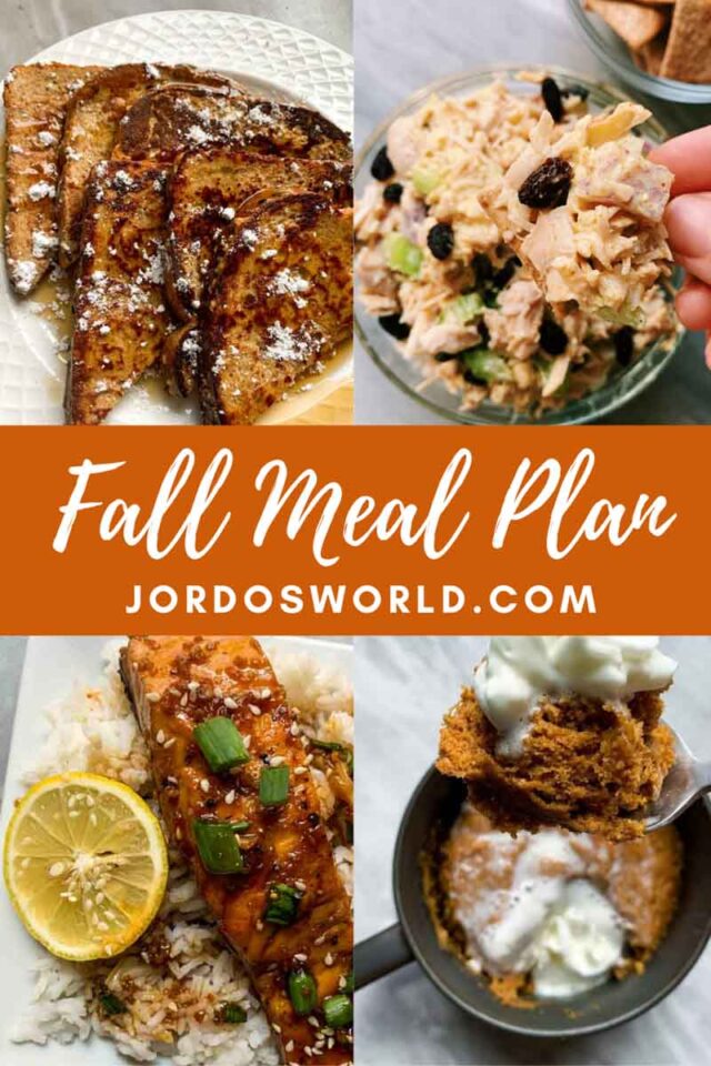 Fall Meal Plan - Jordo's World