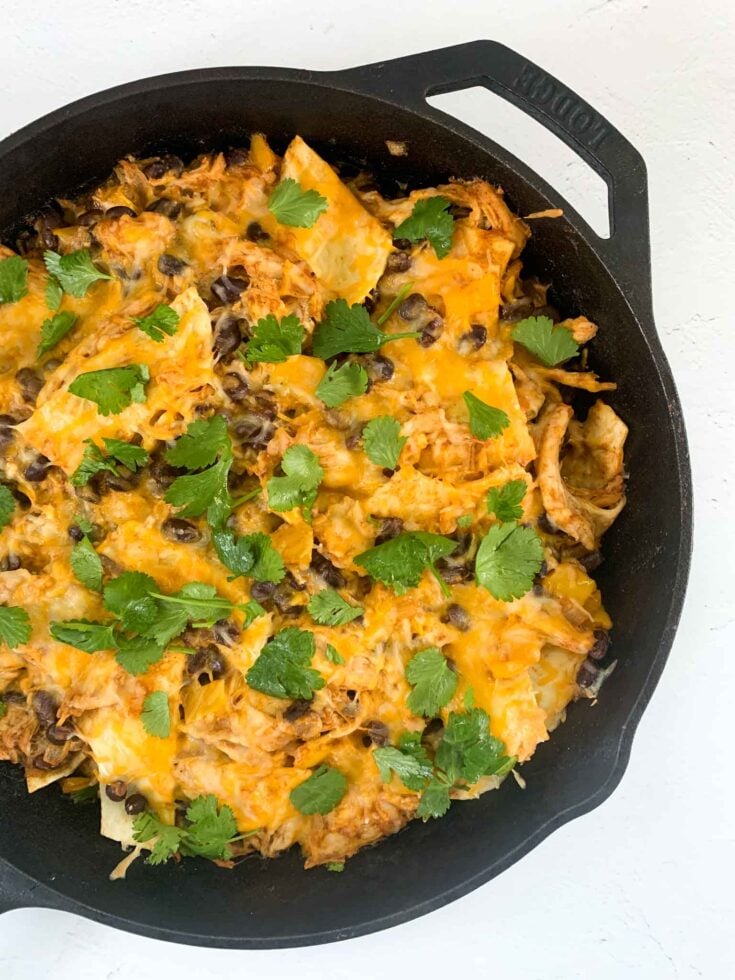 Green Chili Chicken Skillet Enchiladas Jordo's World