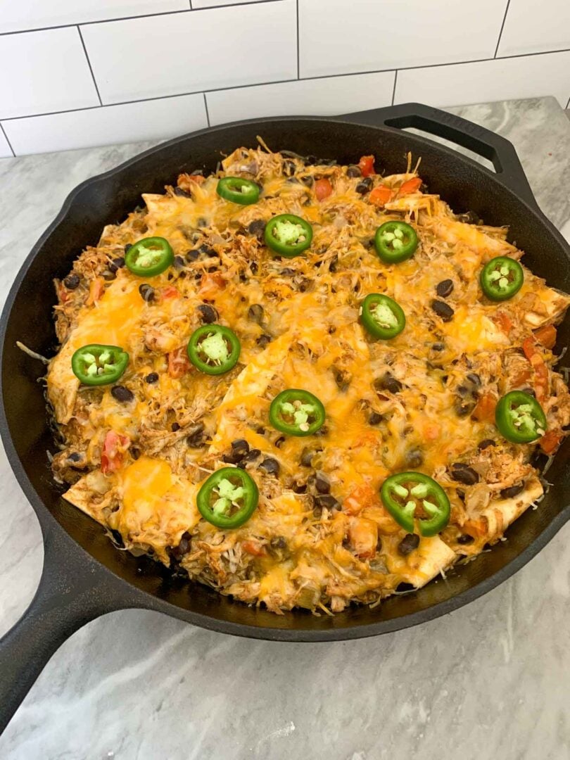 Green Chili Chicken Skillet Enchiladas Jordo's World